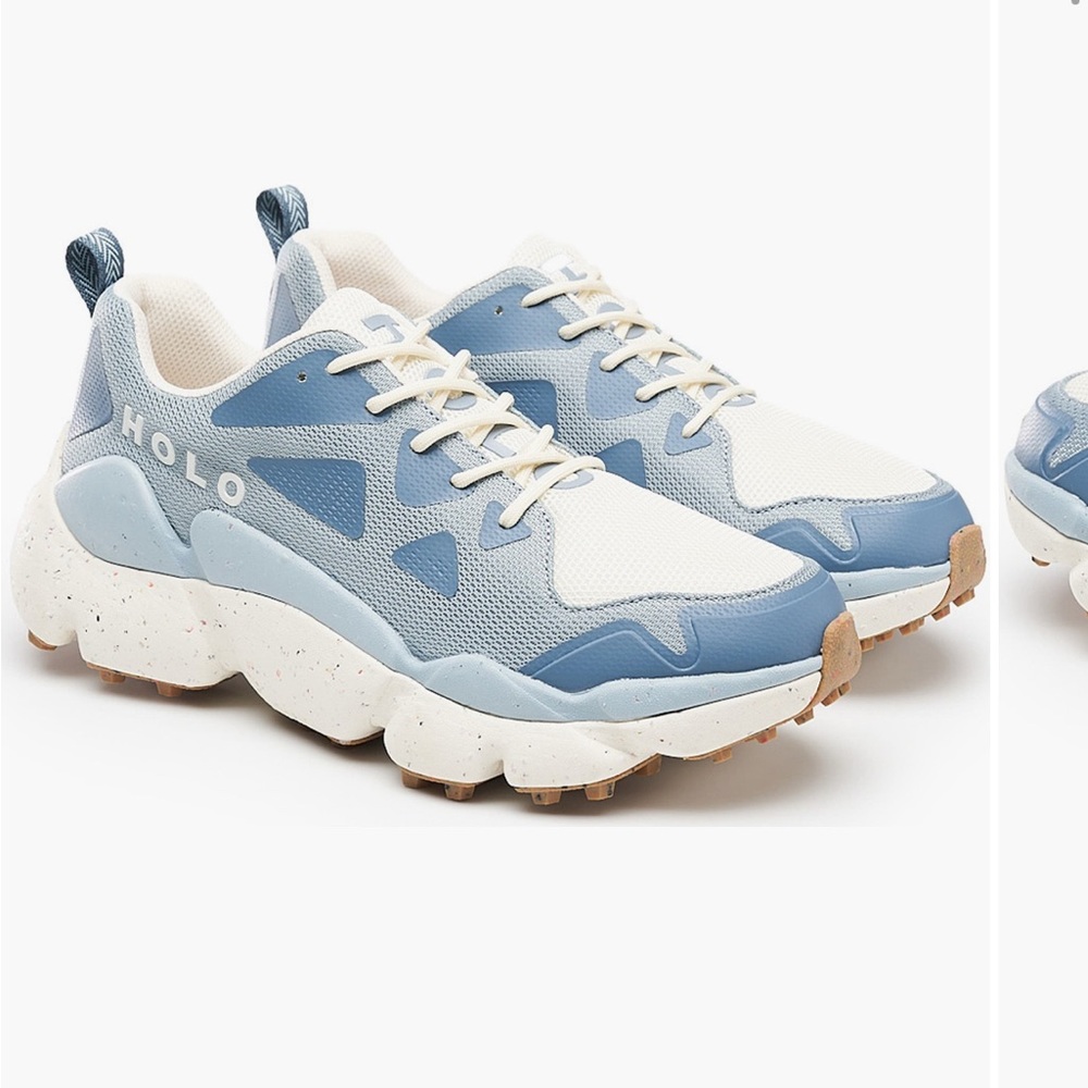 Size 9 HOLO White and Blue Sneakers